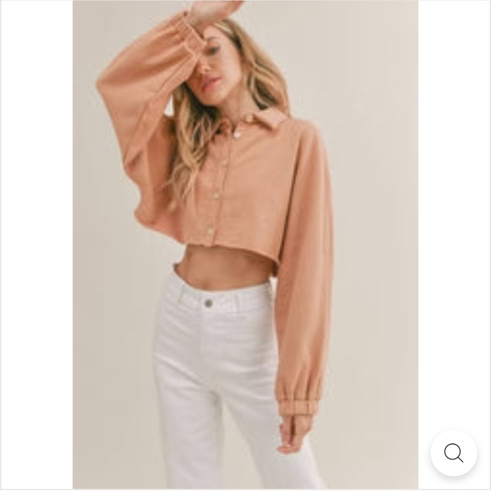 NWOT Sadie & Sage Up To Me Crop Sweatshirt - Picture 4 of 14